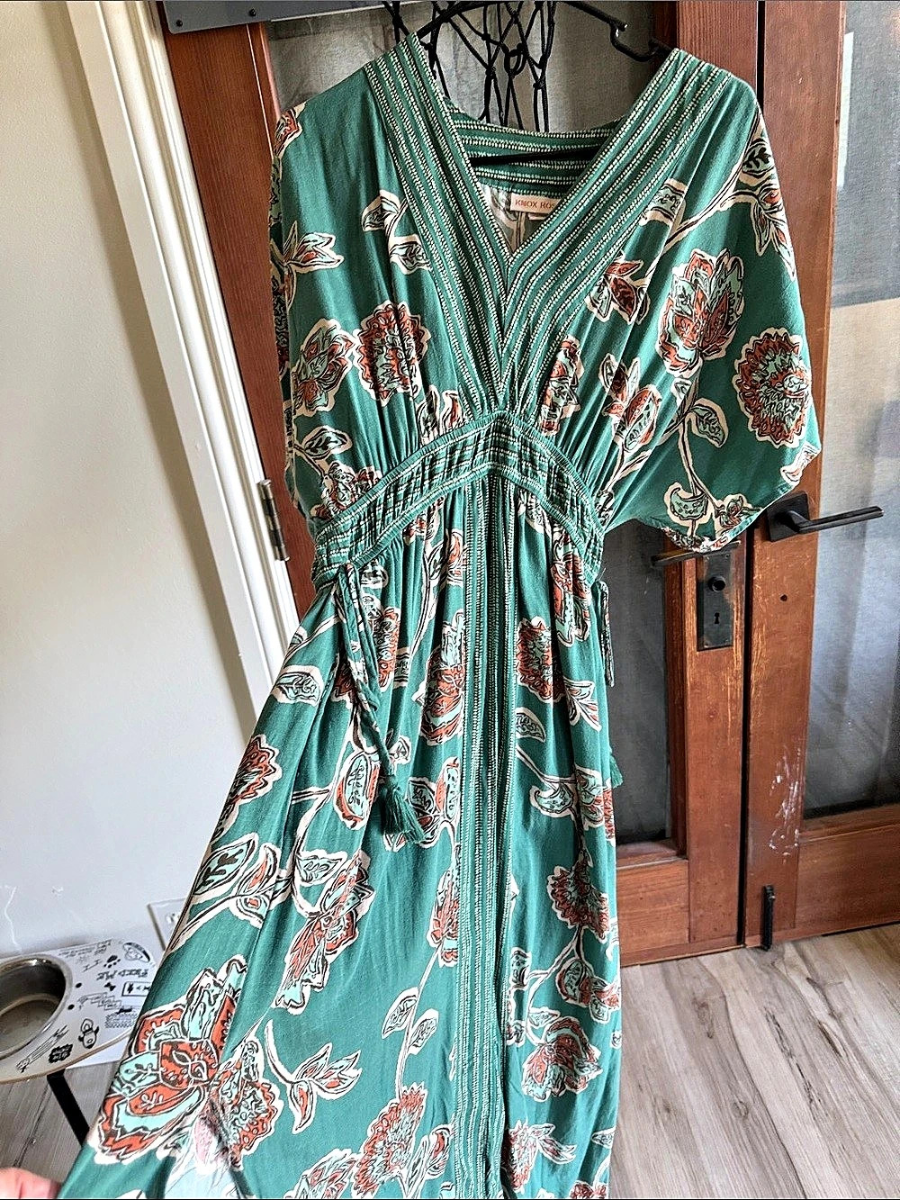 Knox Rose Floral Maxi Dress in Green Size Small